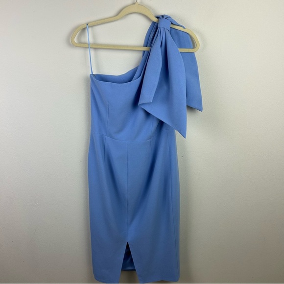 Dress the Population Tiffany Dress in Sky Asymmetrical midi length gown size: M - Picture 2 of 14